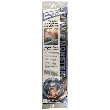 Blue Monster Mill Rose Blue Monster Blue 1 in. W X 12 in. L Compression Seal Tape 3 pc 76084
